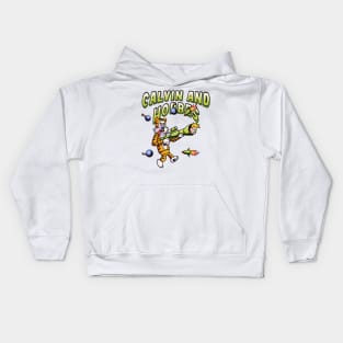 hobbes rifle loaded with calvin bullets Kids Hoodie